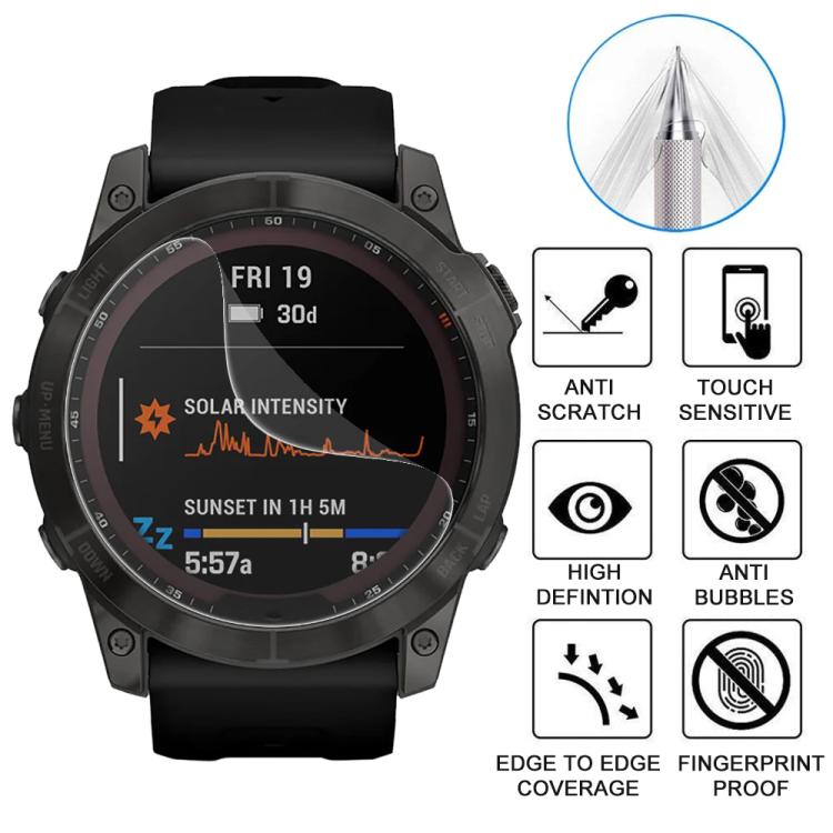 For Garmin Fenix 7X 5pcs xDfind Soft Hydrogel Film Full Cover Front Protector