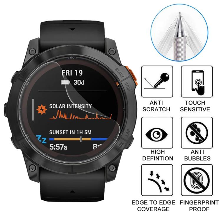 For Garmin Fenix 7X Pro 5pcs xDfind Soft Hydrogel Film Full Cover Front Protector