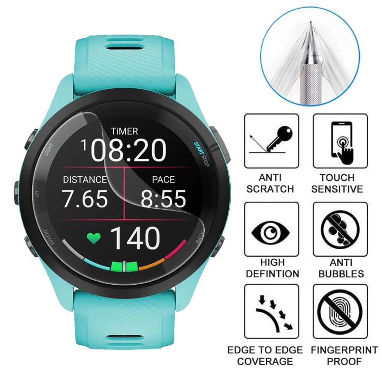 For Garmin Forerunner 265 44mm 5pcs xDfind Soft Hydrogel Film Full Cover Front Protector