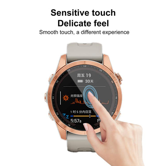 For Garmin Fenix 7s 2pcs xDfind Curved 3D Composite Material Soft Film Screen Protector