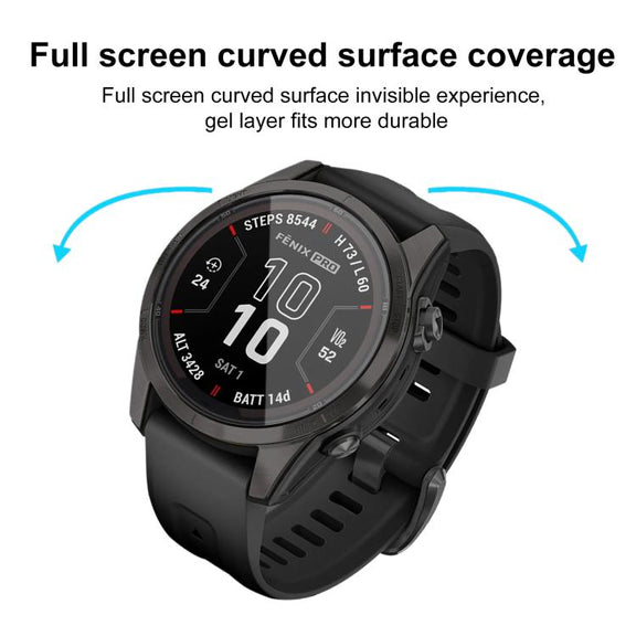 For Garmin Fenix 7s Pro 2pcs xDfind Curved 3D Composite Material Soft Film Screen Protector