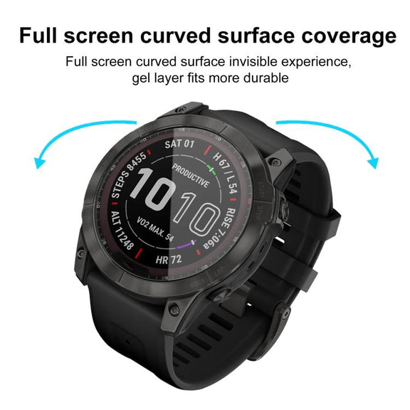 For Garmin Fenix 7X 2pcs xDfind Curved 3D Composite Material Soft Film Screen Protector
