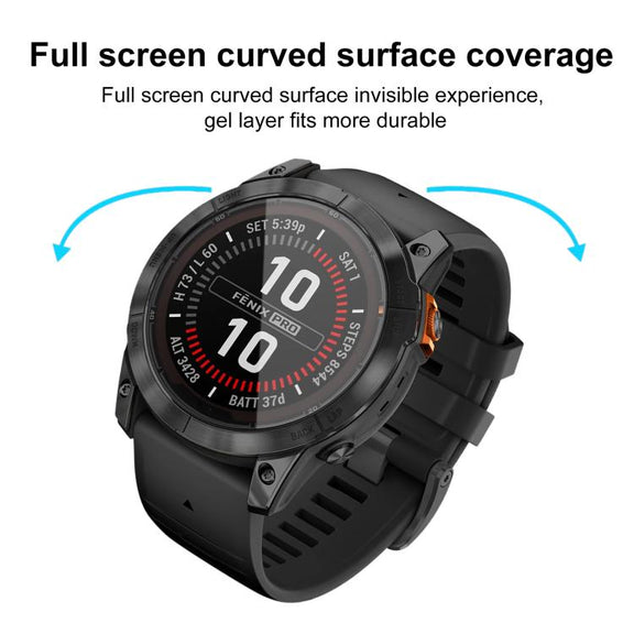 For Garmin Fenix 7X Pro 2pcs xDfind Curved 3D Composite Material Soft Film Screen Protector