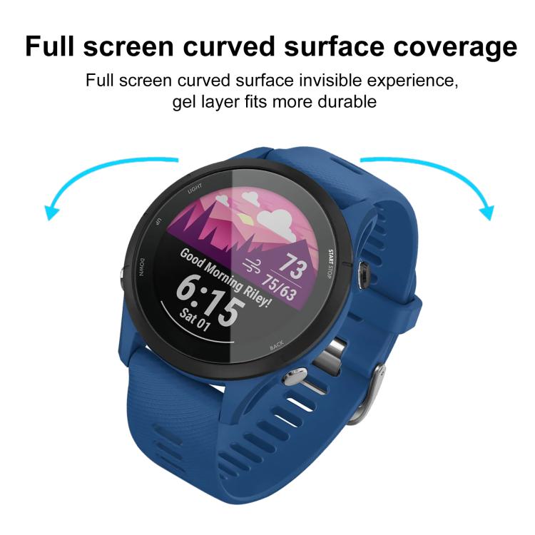 For Garmin Forerunner 255 2pcs xDfind Curved 3D Composite Material Soft Film Screen Protector
