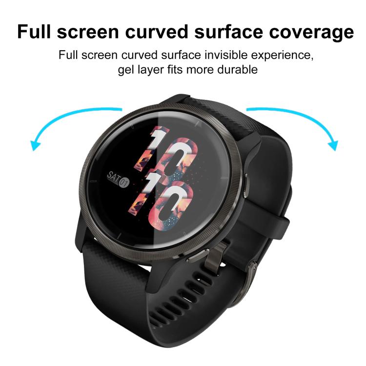 For Garmin Venu 2 2pcs xDfind Curved 3D Composite Material Soft Film Screen Protector
