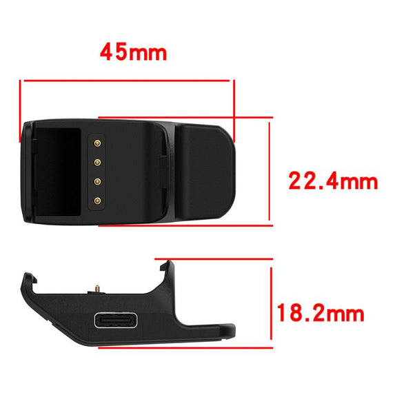 For Garmin PT10 / TB10 / TT15 Mini / T5 mini Portable Dual Ports Pet Dog Bark Collar Tracker Charging Adapter(Black)
