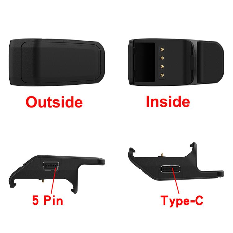 For Garmin PT10 / TB10 / TT15 Mini / T5 mini Portable Dual Ports Pet Dog Bark Collar Tracker Charging Adapter(Black)