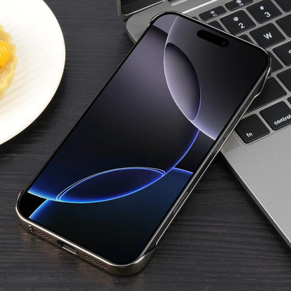 For iPhone 16e Electroplating Frameless Frosted Anti-Glare PC MagSafe Phone Case(Desert Gold) - free shipping - PMC Jewellery - Order now!