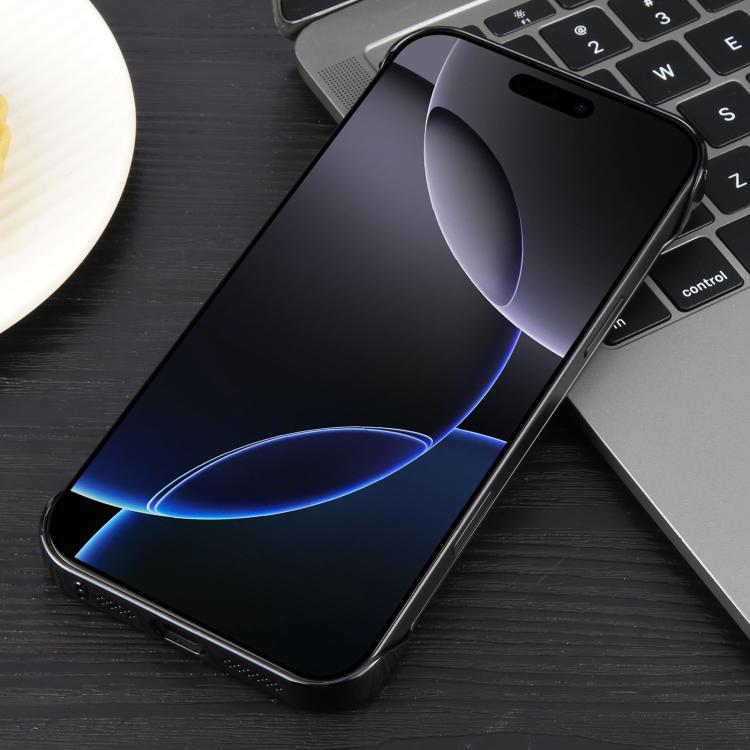 For iPhone 16e Electroplating Frameless Frosted Anti-Glare PC MagSafe Phone Case(Black) - free shipping - PMC Jewellery - Order now!