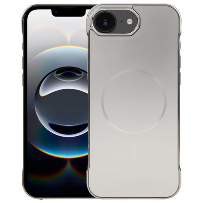 For iPhone 16e Electroplating Frameless Frosted Anti-Glare PC MagSafe Phone Case(Titanium Gray) - free shipping - PMC Jewellery - Order now!