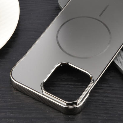 For iPhone 16e Electroplating Frameless Frosted Anti-Glare PC MagSafe Phone Case(Titanium Gray) - free shipping - PMC Jewellery - Order now!
