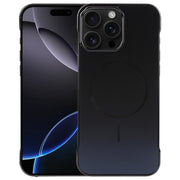 For iPhone 16 Pro Electroplating Frameless Frosted Anti-Glare PC MagSafe Phone Case(Black)