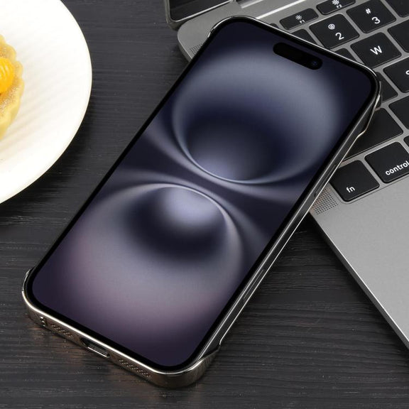 For iPhone 16 Plus Electroplating Frameless Frosted Anti-Glare PC MagSafe Phone Case(Desert Gold)