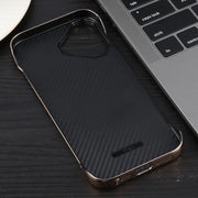 For iPhone 16 Plus Electroplating Frameless Frosted Anti-Glare PC MagSafe Phone Case(Desert Gold)