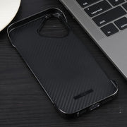 For iPhone 16 Plus Electroplating Frameless Frosted Anti-Glare PC MagSafe Phone Case(Black)