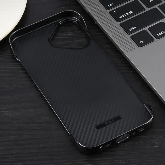 For iPhone 16 Plus Electroplating Frameless Frosted Anti-Glare PC MagSafe Phone Case(Black)