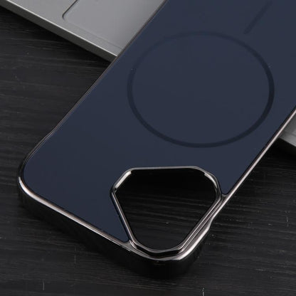 For iPhone 16 Plus Electroplating Frameless Frosted Anti-Glare PC MagSafe Phone Case(Black) - free shipping - PMC Jewellery - Order now!