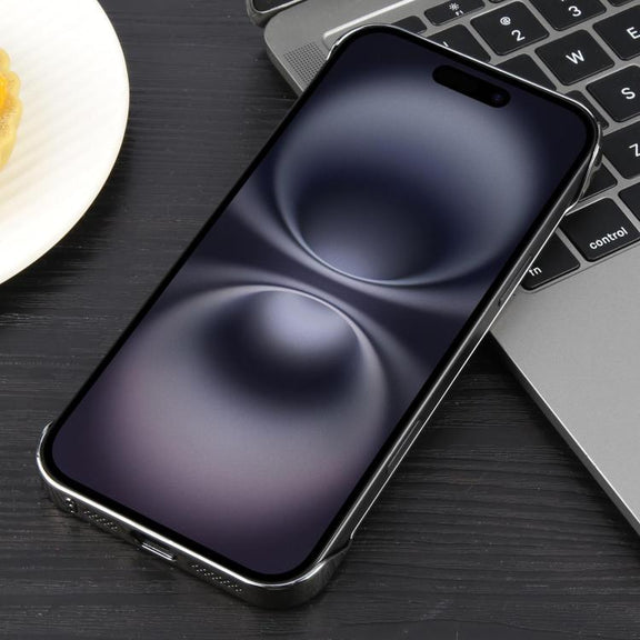For iPhone 16 Plus Electroplating Frameless Frosted Anti-Glare PC MagSafe Phone Case(Titanium Gray)