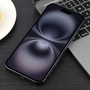 For iPhone 16 Electroplating Frameless Frosted Anti-Glare PC MagSafe Phone Case(Black)