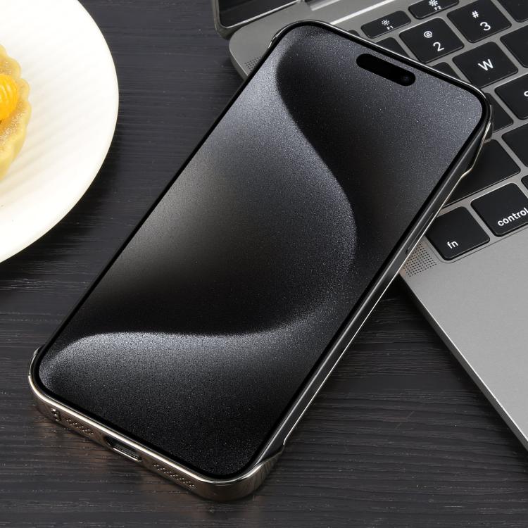 For iPhone 15 Pro Max Electroplating Frameless Frosted Anti-Glare PC MagSafe Phone Case(Desert Gold) - free shipping - PMC TechLife - Order now!
