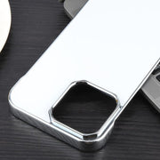 For iPhone 15 Pro Max Electroplating Frameless Frosted Anti-Glare PC MagSafe Phone Case(Silver White)