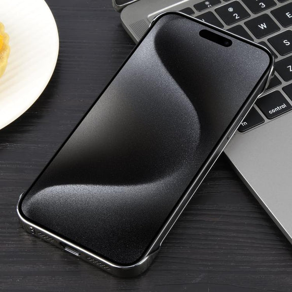 For iPhone 15 Pro Electroplating Frameless Frosted Anti-Glare PC MagSafe Phone Case(Titanium Gray)