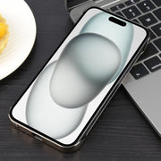 For iPhone 15 Plus / 14 Plus Electroplating Frameless Frosted Anti-Glare PC MagSafe Phone Case(Desert Gold)