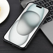 For iPhone 15 Electroplating Frameless Frosted Anti-Glare PC MagSafe Phone Case(Black)