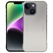 For iPhone 14 / 13 Electroplating Frameless Frosted Anti-Glare PC MagSafe Phone Case(Titanium Gray)