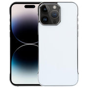 For iPhone 14 Pro Electroplating Frameless Frosted Anti-Glare PC MagSafe Phone Case(Silver White)