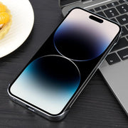 For iPhone 14 Pro Electroplating Frameless Frosted Anti-Glare PC MagSafe Phone Case(Silver White)