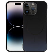 For iPhone 14 Pro Max Electroplating Frameless Frosted Anti-Glare PC MagSafe Phone Case(Black)