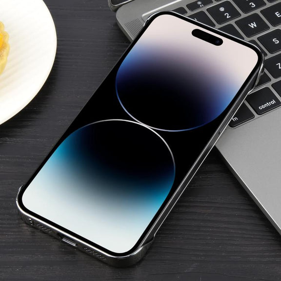 For iPhone 14 Pro Max Electroplating Frameless Frosted Anti-Glare PC MagSafe Phone Case(Titanium Gray)