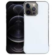 For iPhone 13 Pro Max / 12 Pro Max Electroplating Frameless Frosted Anti-Glare PC MagSafe Phone Case(Silver White)