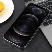 For iPhone 13 Pro Max / 12 Pro Max Electroplating Frameless Frosted Anti-Glare PC MagSafe Phone Case(Silver White)