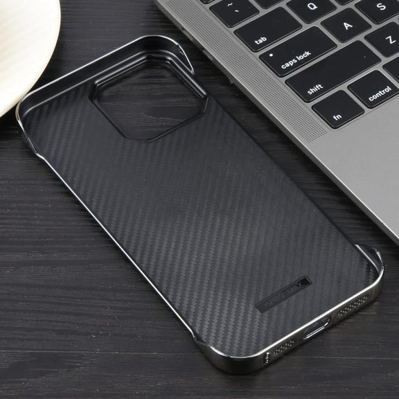For iPhone 13 Pro Max / 12 Pro Max Electroplating Frameless Frosted Anti-Glare PC MagSafe Phone Case(Titanium Gray)
