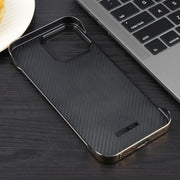 For iPhone 13 Pro Electroplating Frameless Frosted Anti-Glare PC MagSafe Phone Case(Desert Gold)