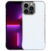 For iPhone 13 Pro Electroplating Frameless Frosted Anti-Glare PC MagSafe Phone Case(Silver White)