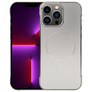 For iPhone 13 Pro Electroplating Frameless Frosted Anti-Glare PC MagSafe Phone Case(Titanium Gray)