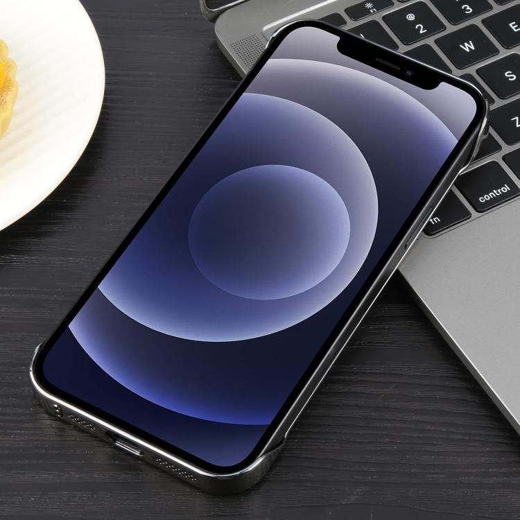 For iPhone 12 / 12 Pro Electroplating Frameless Frosted Anti-Glare PC MagSafe Phone Case(Titanium Gray)