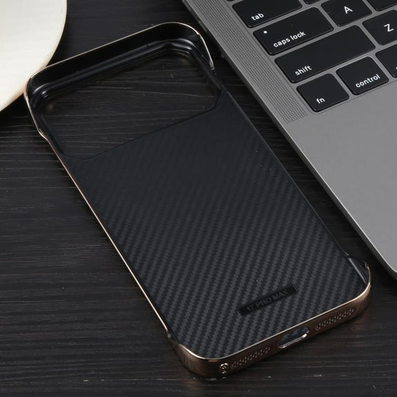 For iPhone 17 Pro Electroplating Frameless Frosted Anti-Glare PC MagSafe Phone Case(Desert Gold)