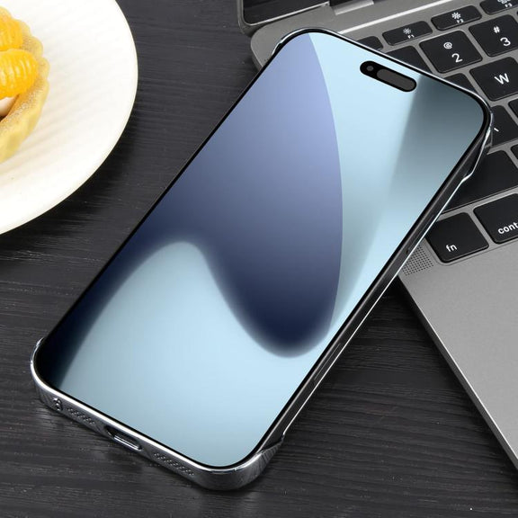 For iPhone 17 Pro Electroplating Frameless Frosted Anti-Glare PC MagSafe Phone Case(Silver White)