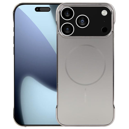 For iPhone 17 Pro Electroplating Frameless Frosted Anti-Glare PC MagSafe Phone Case(Titanium Gray) - free shipping - PMC Jewellery - Order now!