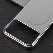 For iPhone 17 Pro Electroplating Frameless Frosted Anti-Glare PC MagSafe Phone Case(Titanium Gray)