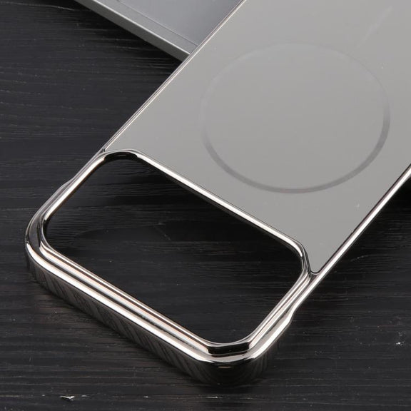 For iPhone 17 Pro Electroplating Frameless Frosted Anti-Glare PC MagSafe Phone Case(Titanium Gray)