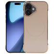 For iPhone 17 Electroplating Frameless Frosted Anti-Glare PC MagSafe Phone Case(Desert Gold) - free shipping - PMC TechLife - Order now!