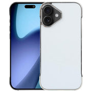 For iPhone 17 Electroplating Frameless Frosted Anti-Glare PC MagSafe Phone Case(Silver White)