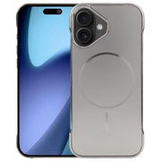 For iPhone 17 Electroplating Frameless Frosted Anti-Glare PC MagSafe Phone Case(Titanium Gray)