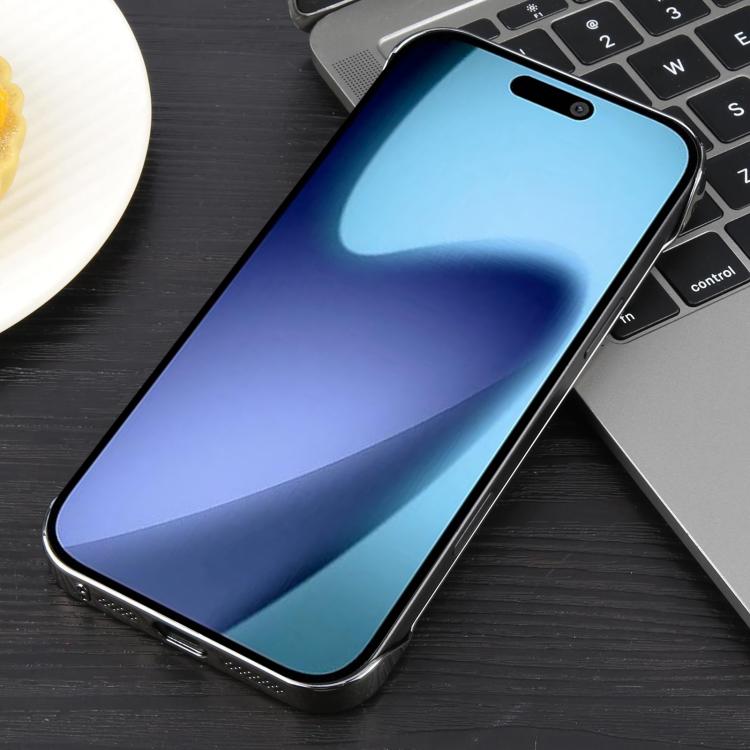 For iPhone 17 Electroplating Frameless Frosted Anti-Glare PC MagSafe Phone Case(Titanium Gray)