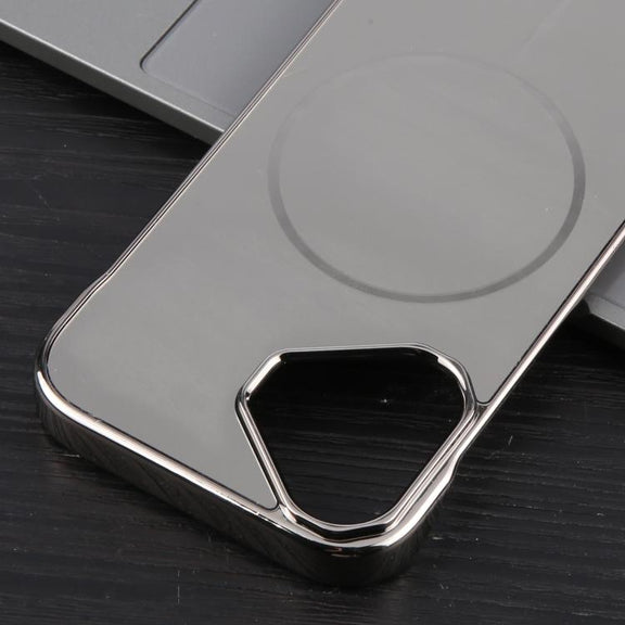 For iPhone 17 Electroplating Frameless Frosted Anti-Glare PC MagSafe Phone Case(Titanium Gray)